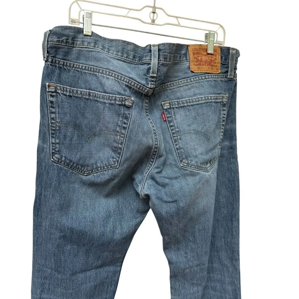 Levi Strauss Men’s 527 Distressed Destoyed Classic Jeans 36 x 32